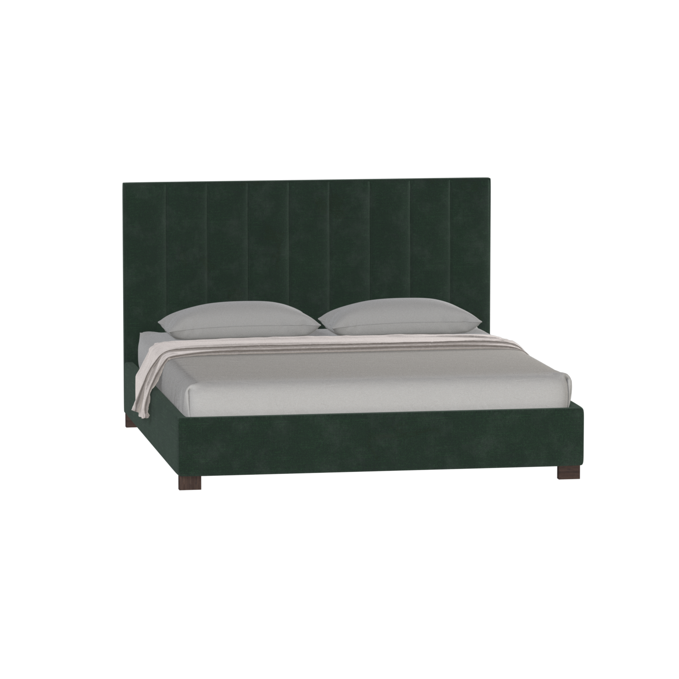 Ava High Headboard Bed in Luxe Fabric