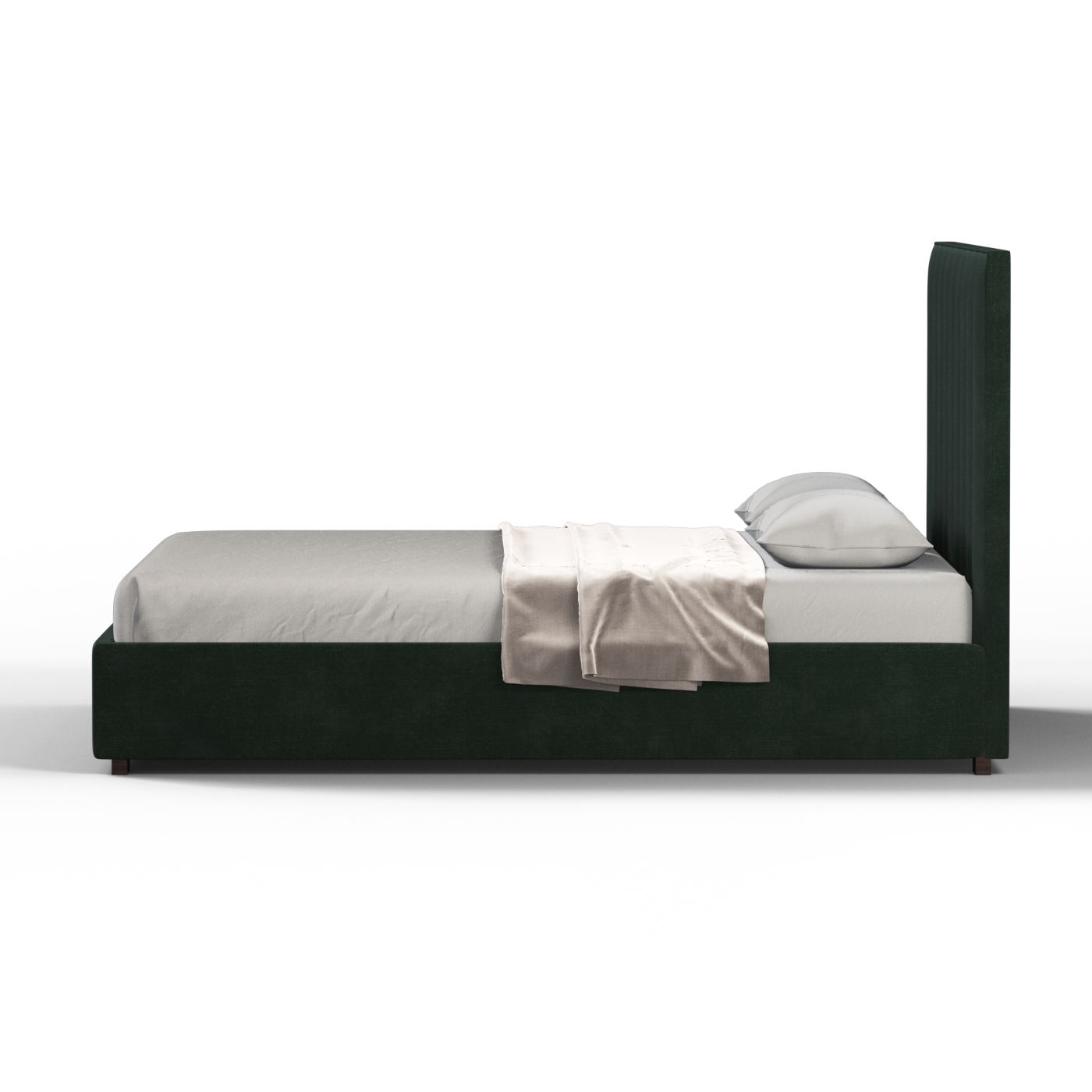 Ava High Headboard Bed in Luxe Fabric