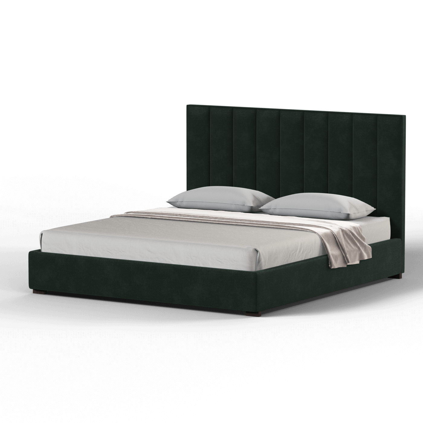 Ava High Headboard Bed in Luxe Fabric