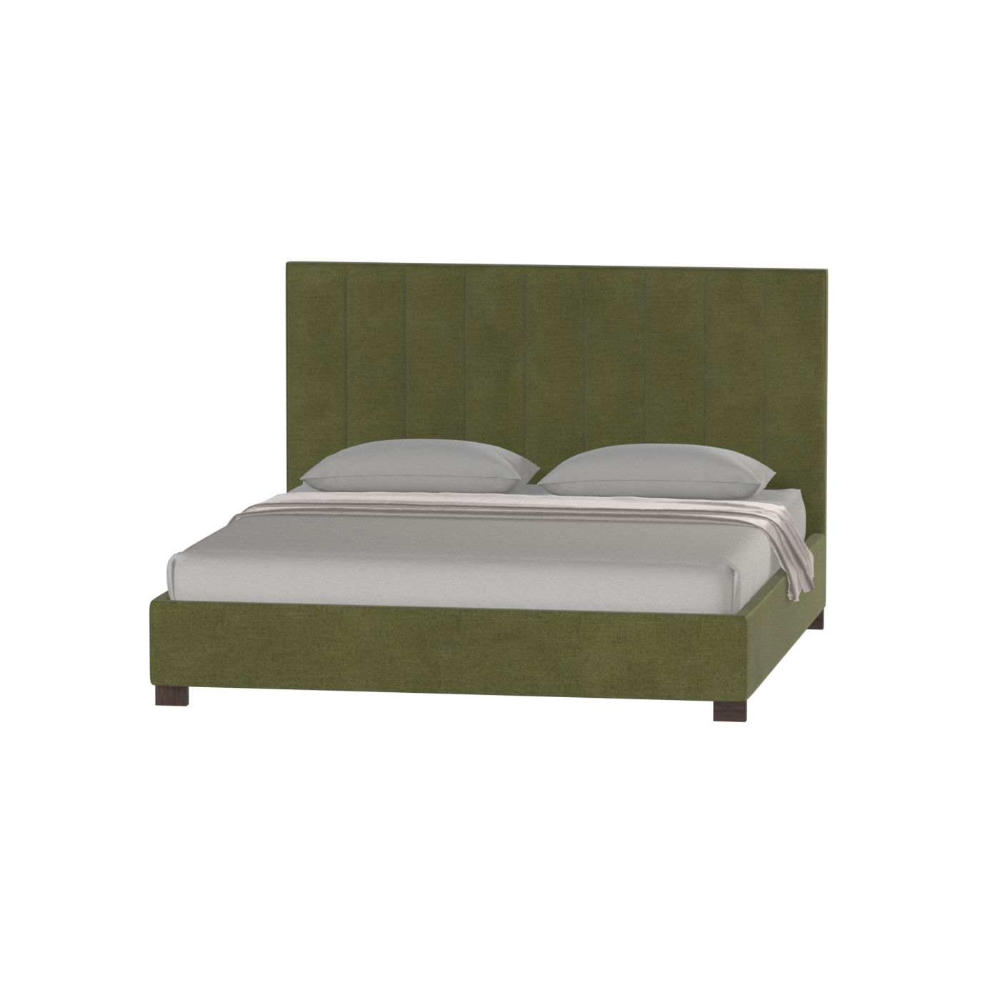 Ava High Headboard Bed in Luxe Fabric