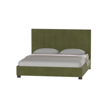Ava High Headboard Bed in Luxe Fabric