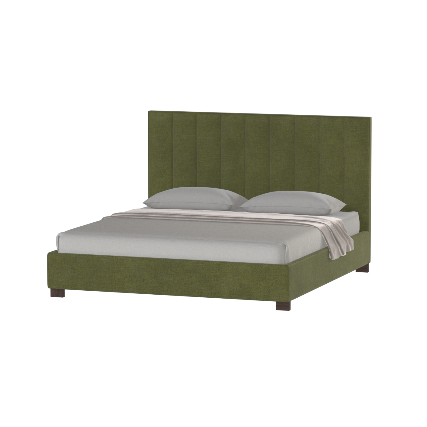 Ava High Headboard Bed in Luxe Fabric