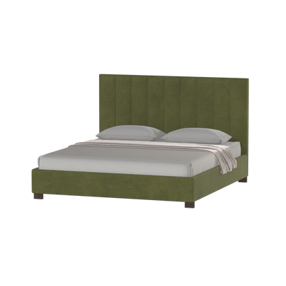 Ava High Headboard Bed in Luxe Fabric