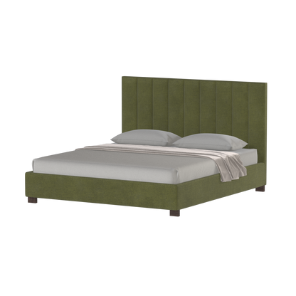 Ava High Headboard Bed in Luxe Fabric