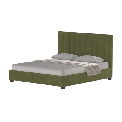 Ava High Headboard Bed in Luxe Fabric