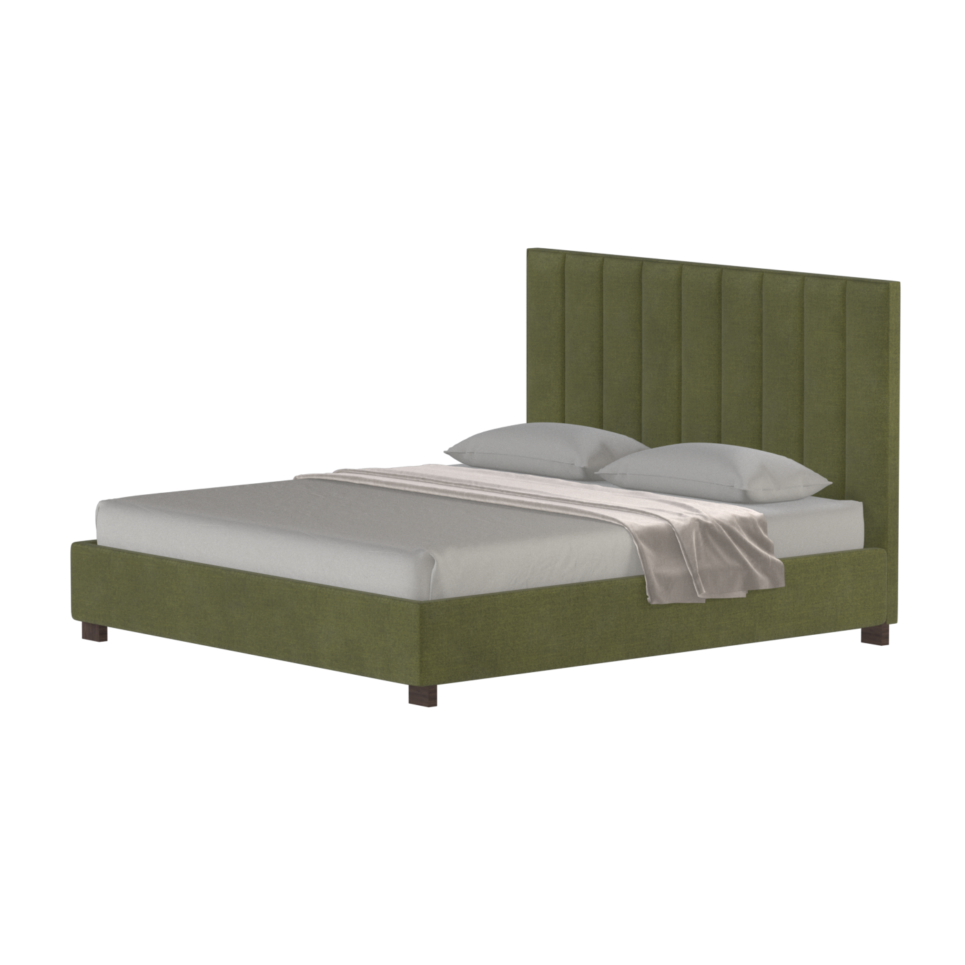 Ava High Headboard Bed in Luxe Fabric