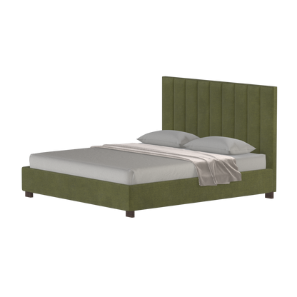 Ava High Headboard Bed in Luxe Fabric