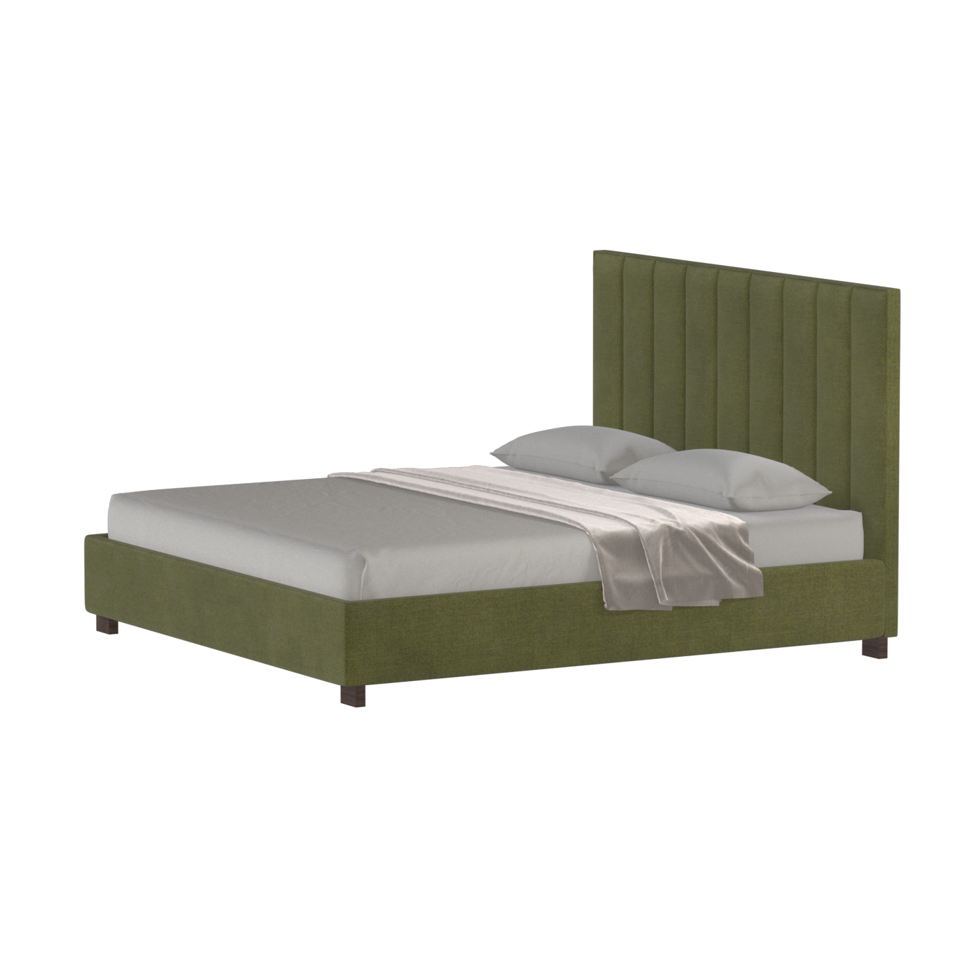 Ava High Headboard Bed in Luxe Fabric