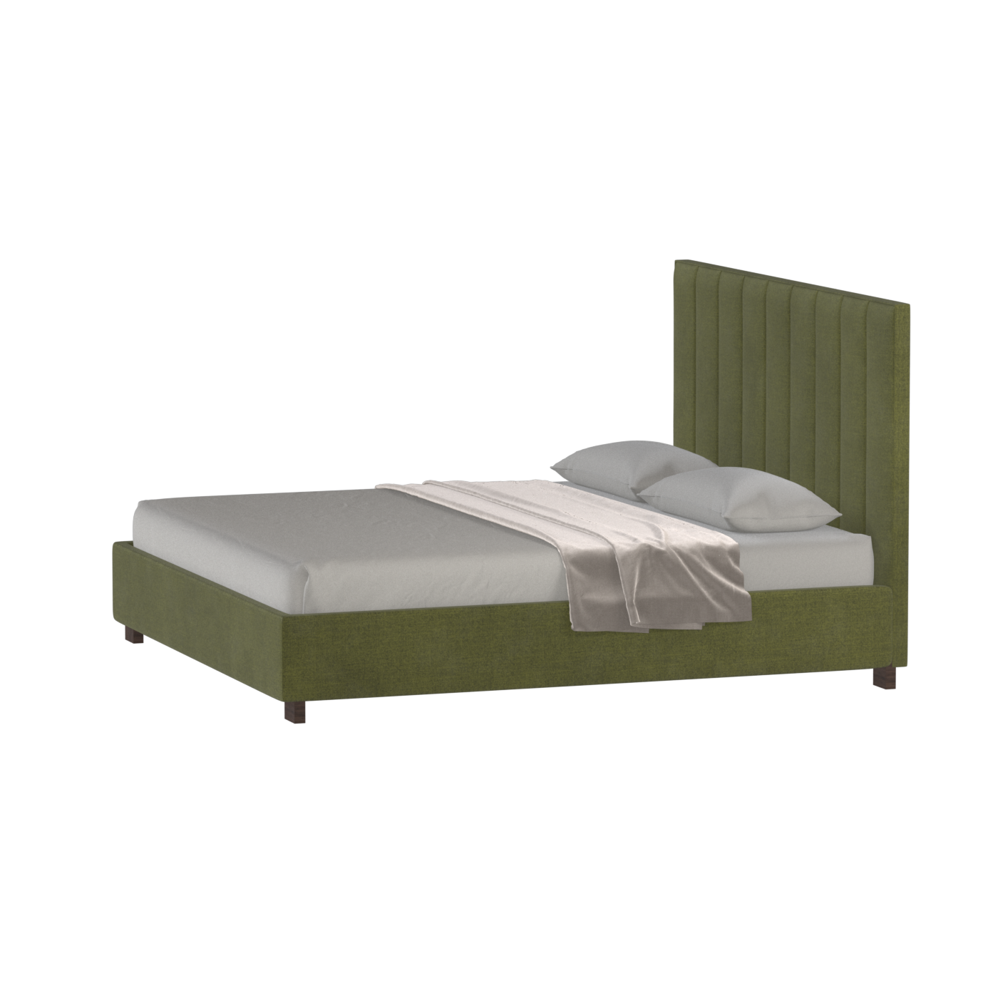 Ava High Headboard Bed in Luxe Fabric