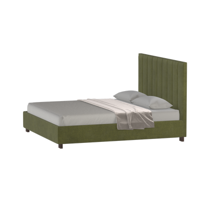 Ava High Headboard Bed in Luxe Fabric
