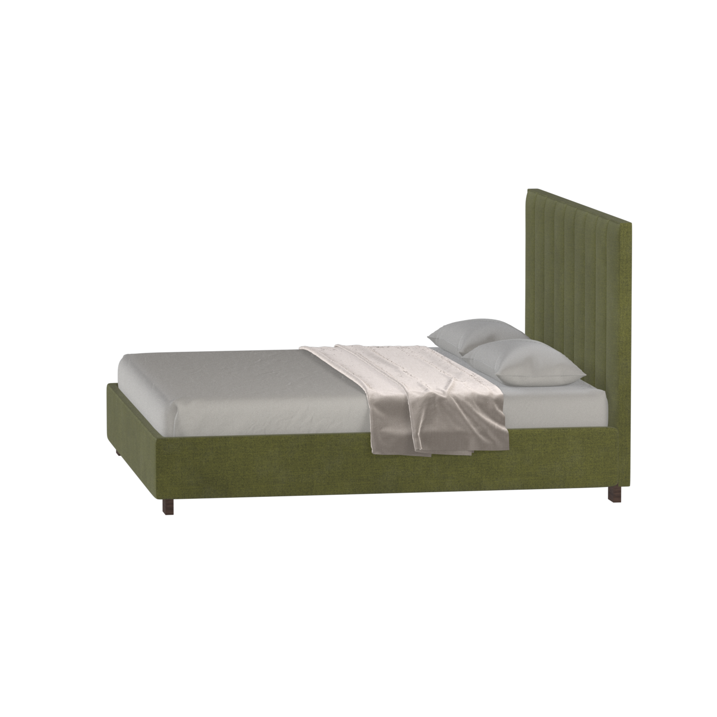 Ava High Headboard Bed in Luxe Fabric