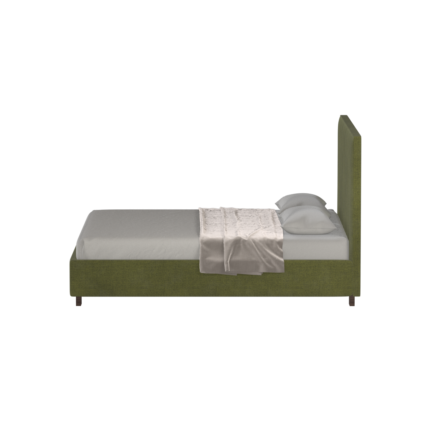 Ava High Headboard Bed in Luxe Fabric