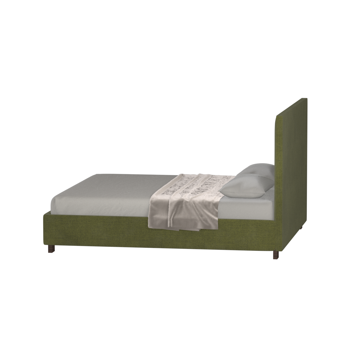Ava High Headboard Bed in Luxe Fabric
