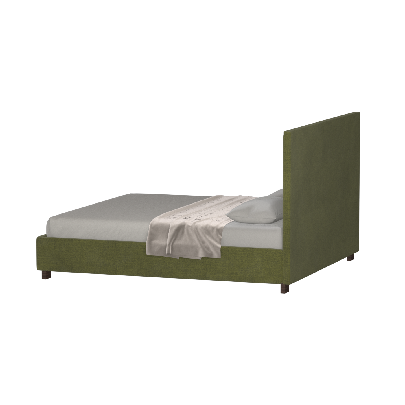 Ava High Headboard Bed in Luxe Fabric