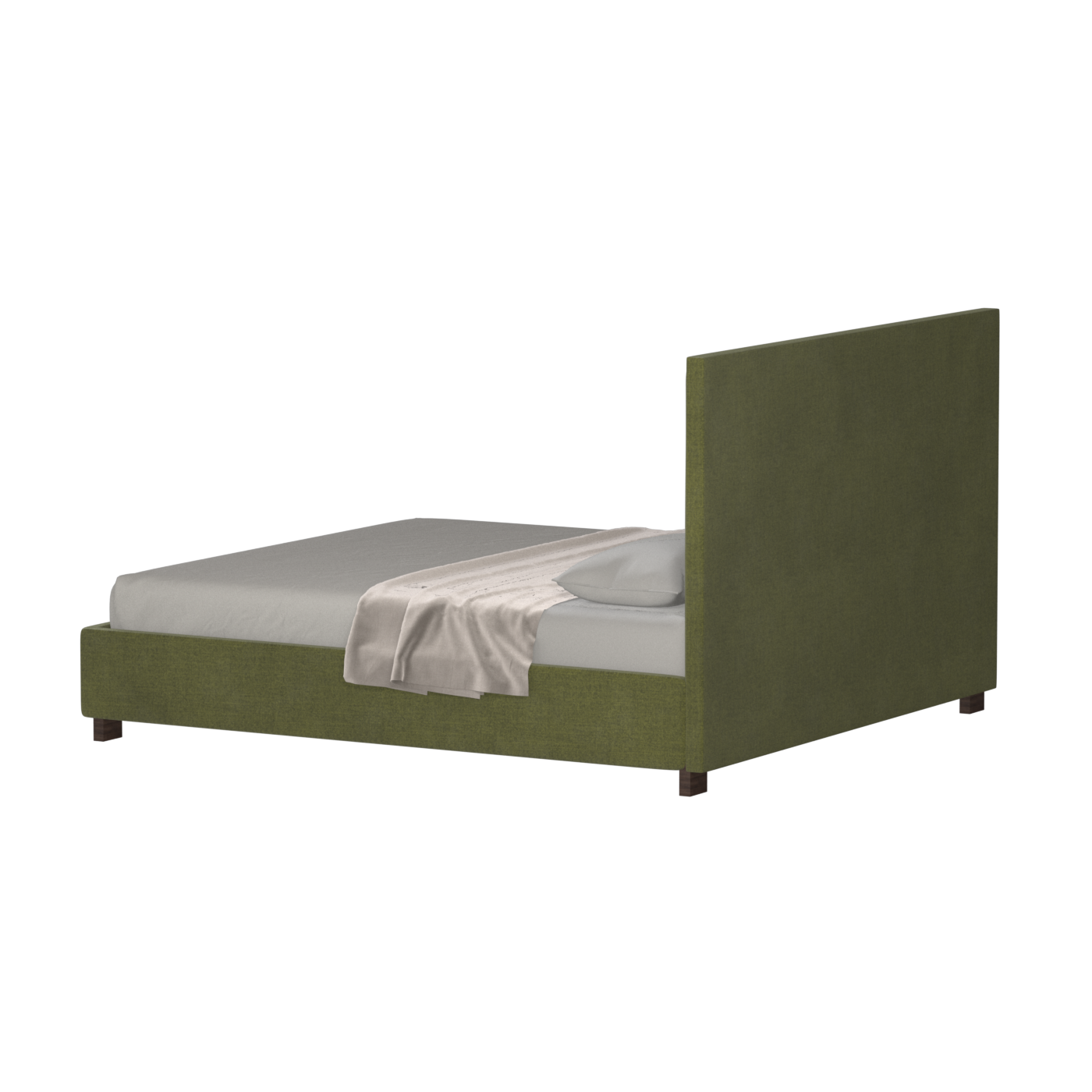 Ava High Headboard Bed in Luxe Fabric