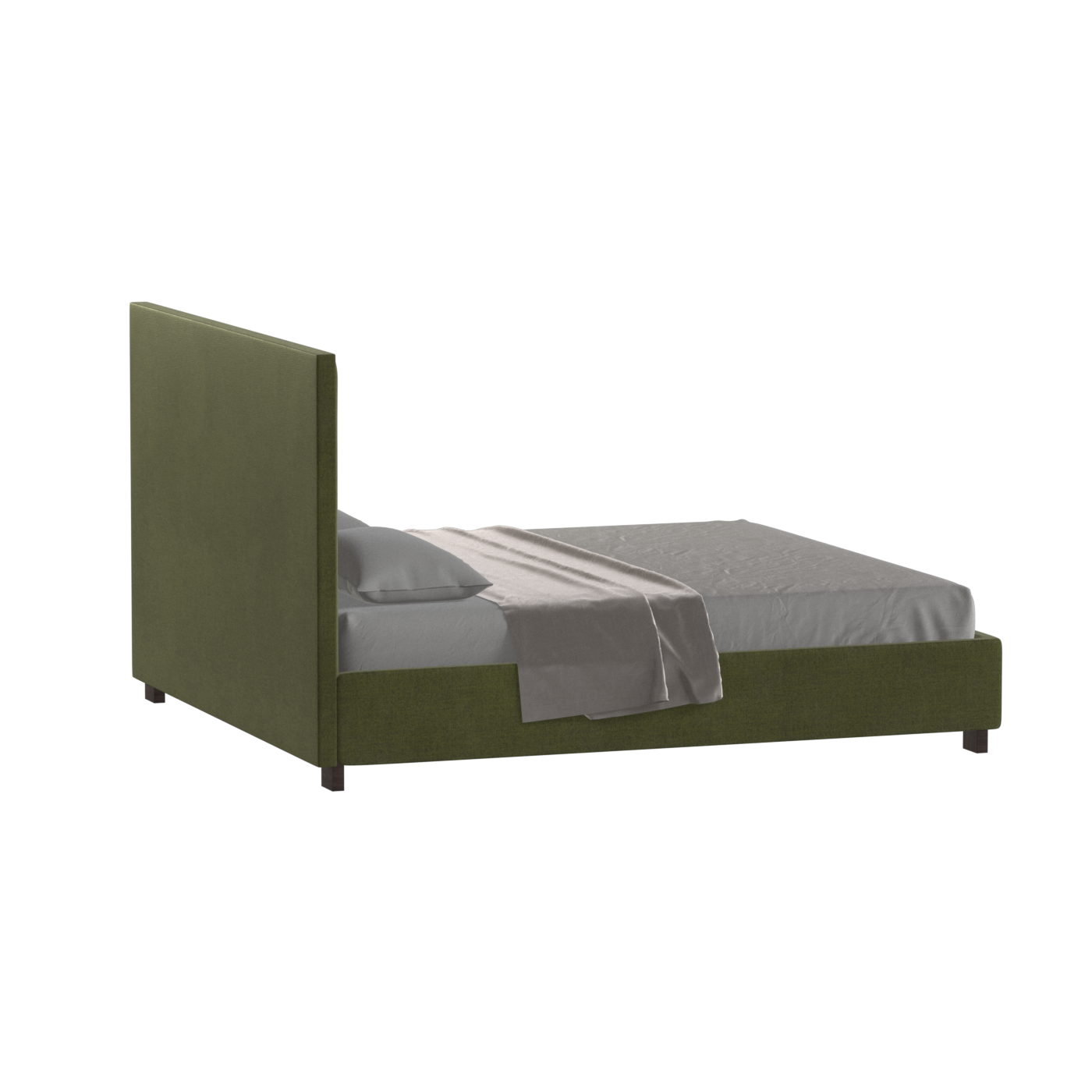 Ava High Headboard Bed in Luxe Fabric