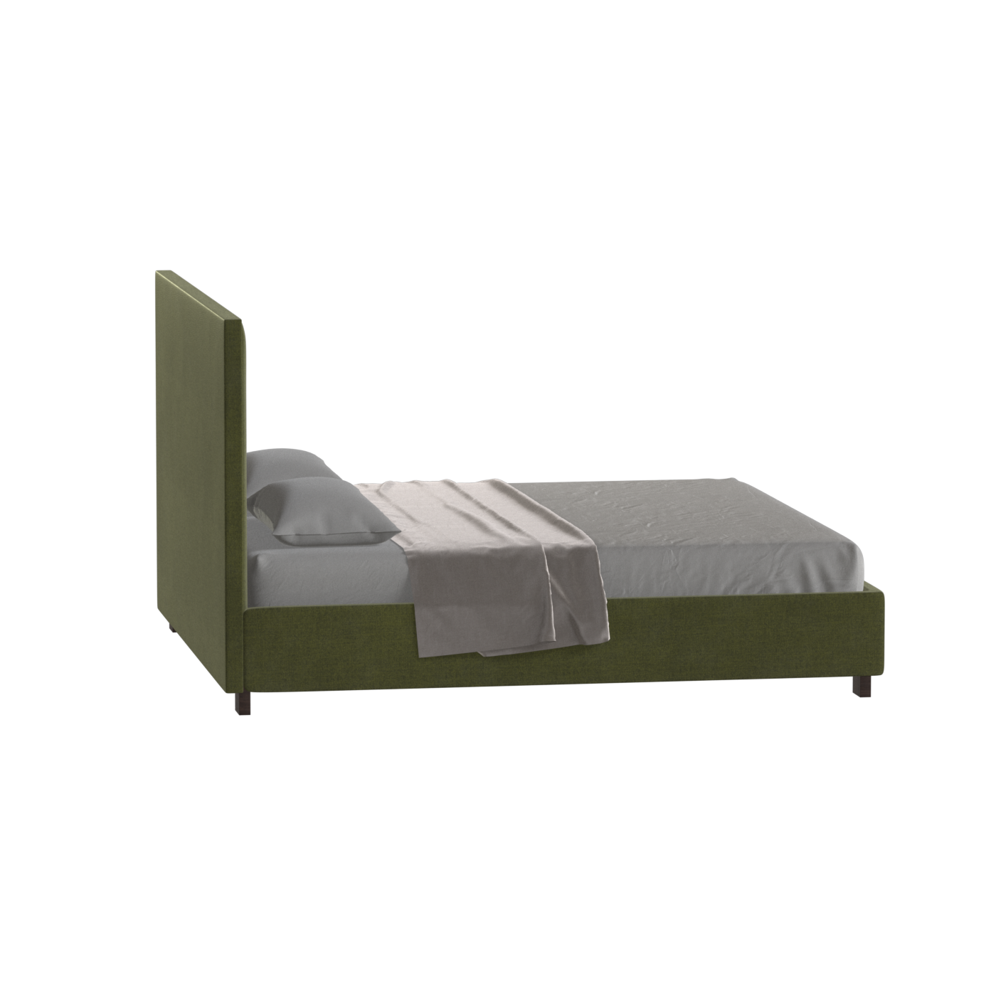 Ava High Headboard Bed in Luxe Fabric