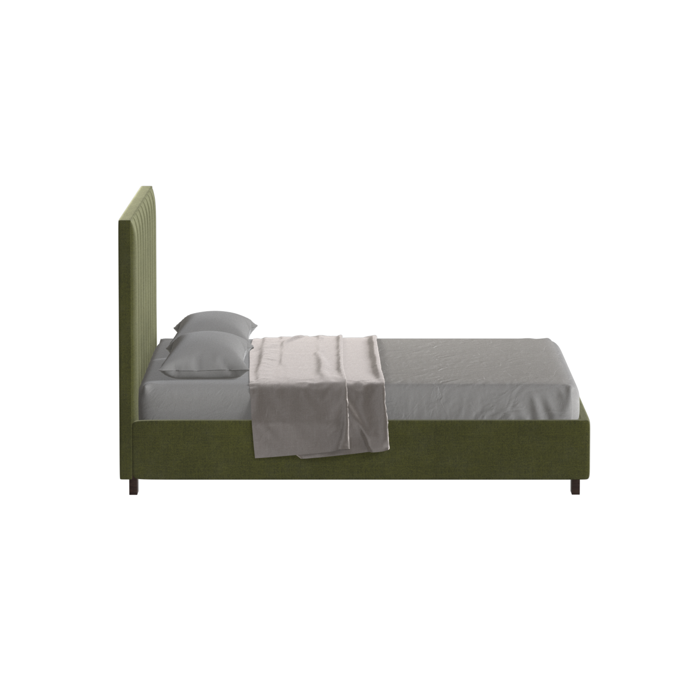 Ava High Headboard Bed in Luxe Fabric