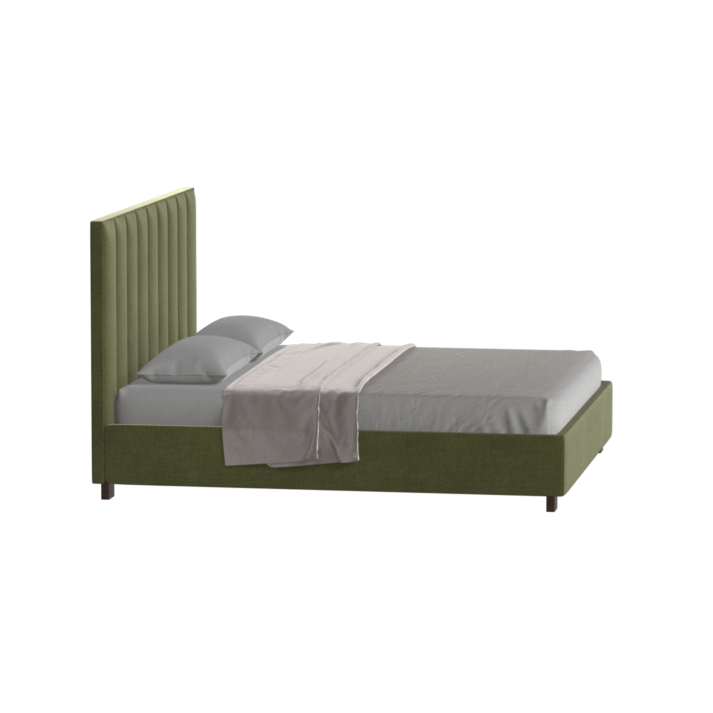 Ava High Headboard Bed in Luxe Fabric