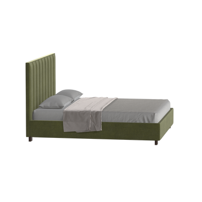 Ava High Headboard Bed in Luxe Fabric