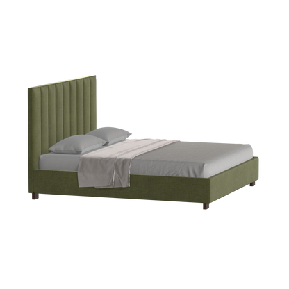 Ava High Headboard Bed in Luxe Fabric