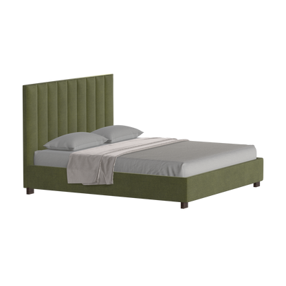 Ava High Headboard Bed in Luxe Fabric