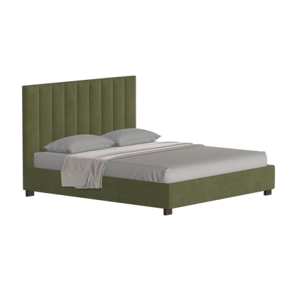 Ava High Headboard Bed in Luxe Fabric