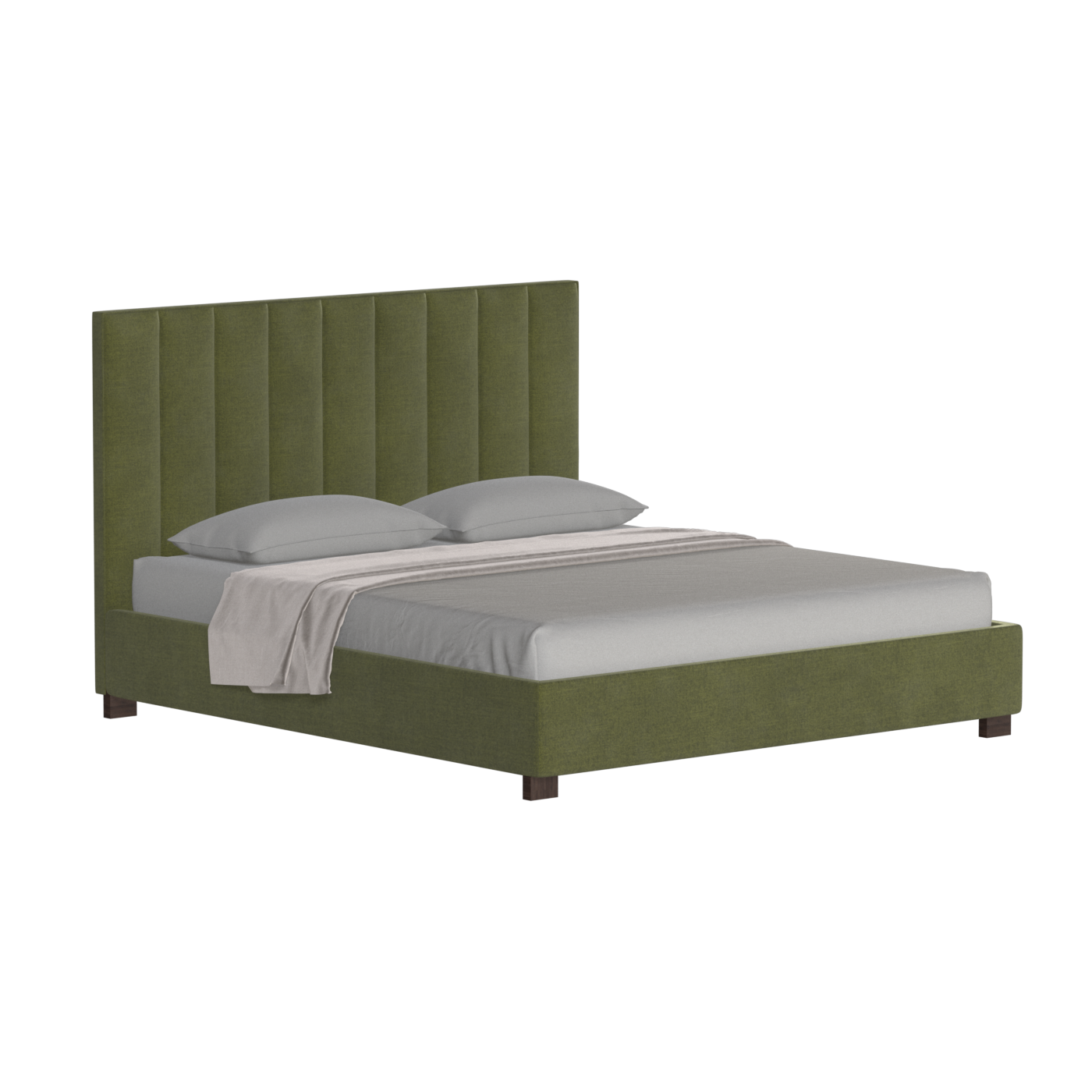 Ava High Headboard Bed in Luxe Fabric