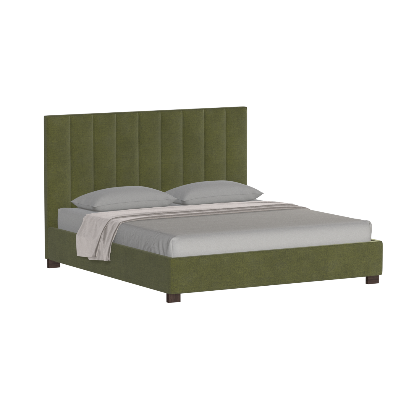 Ava High Headboard Bed in Luxe Fabric