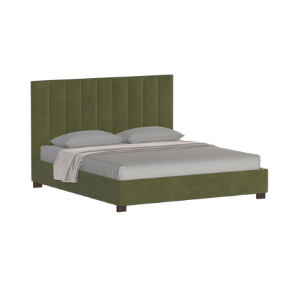 Ava High Headboard Bed in Luxe Fabric