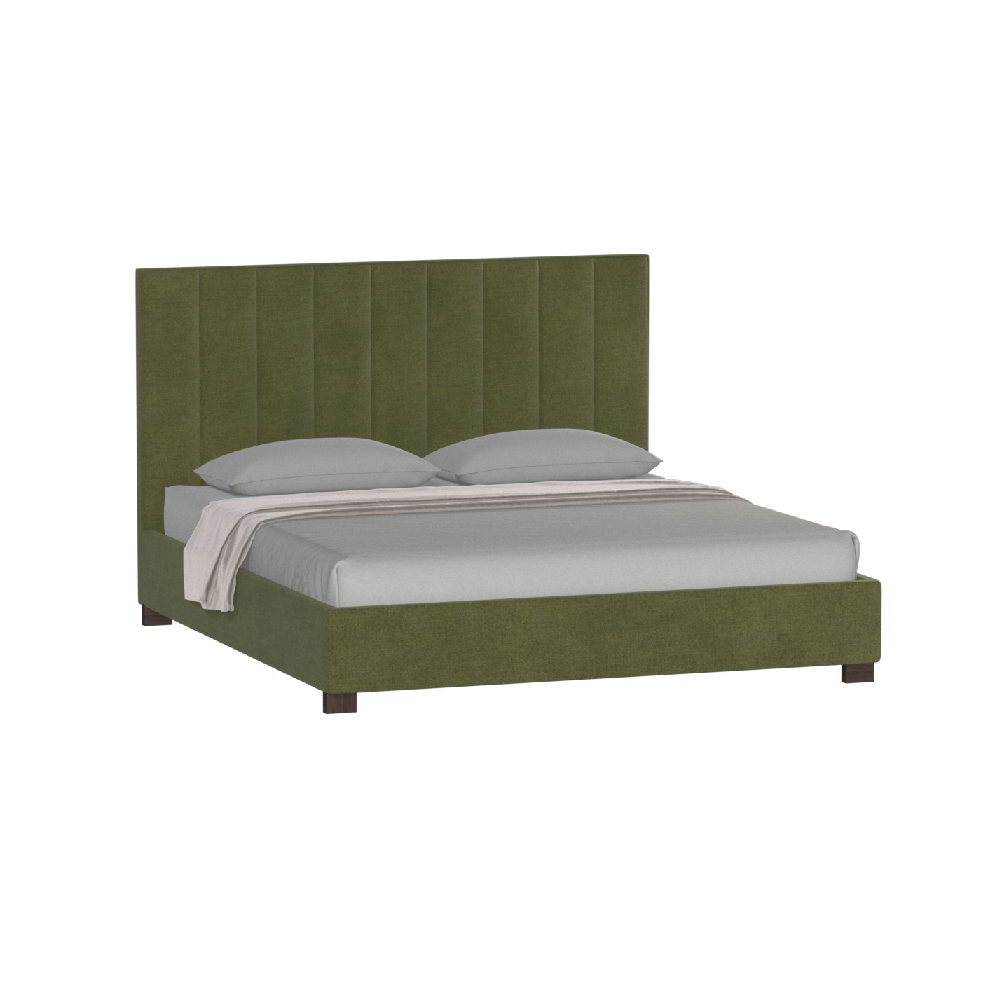 Ava High Headboard Bed in Luxe Fabric