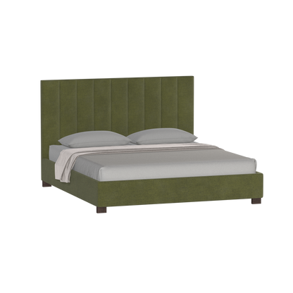 Ava High Headboard Bed in Luxe Fabric