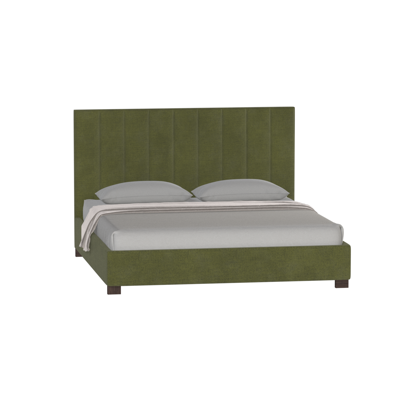Ava High Headboard Bed in Luxe Fabric