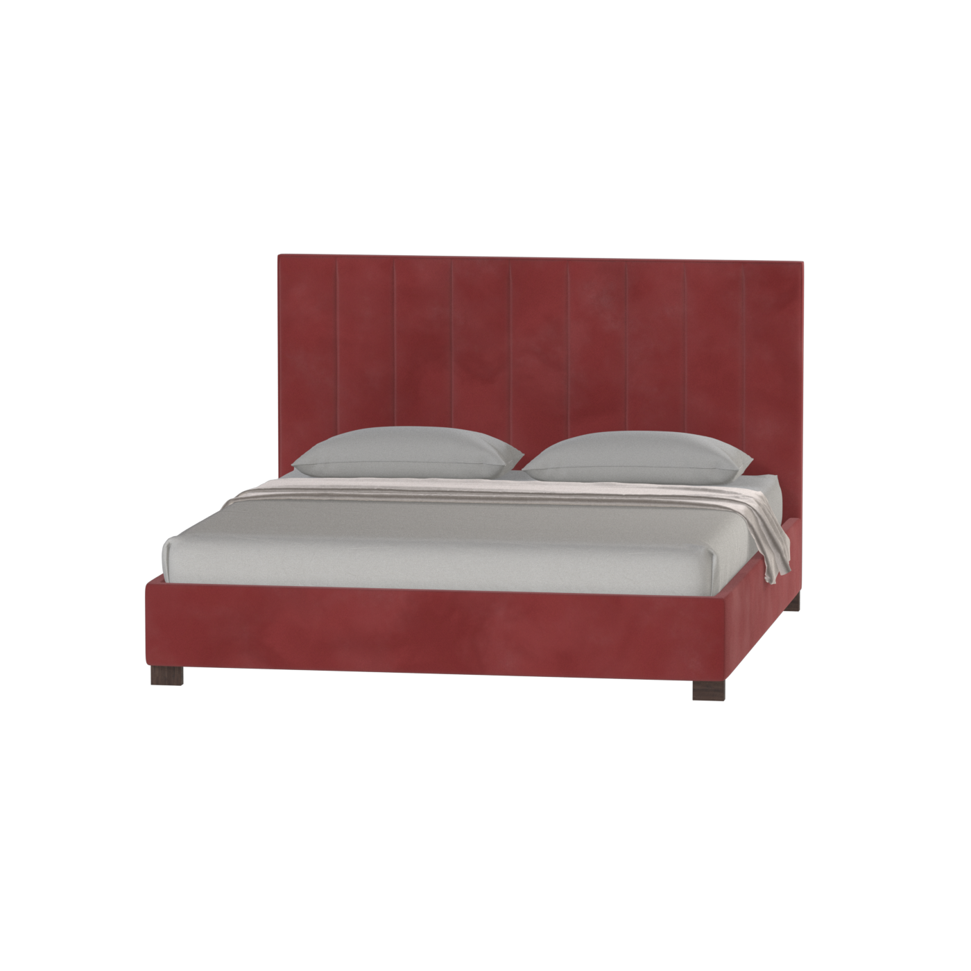 Ava High Headboard Bed in Luxe Fabric