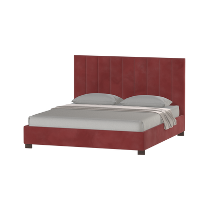 Ava High Headboard Bed in Luxe Fabric