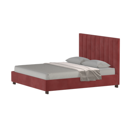 Ava High Headboard Bed in Luxe Fabric