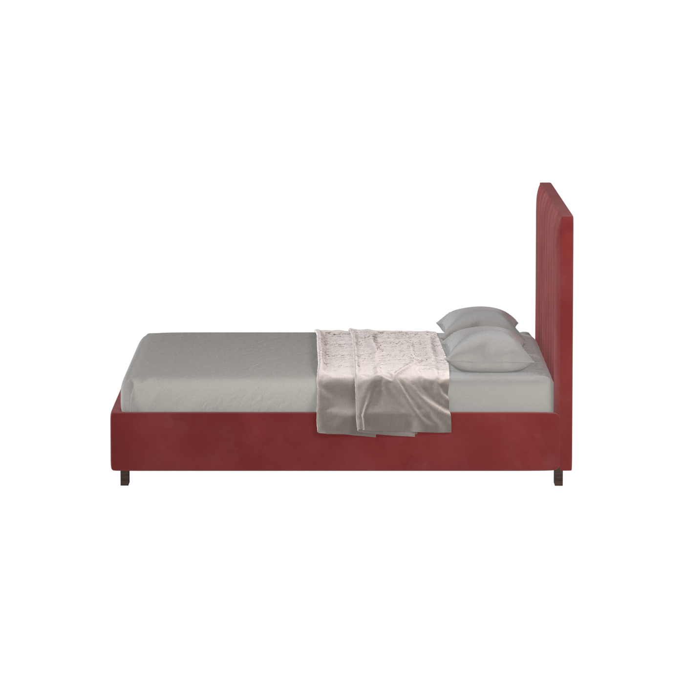 Ava High Headboard Bed in Luxe Fabric
