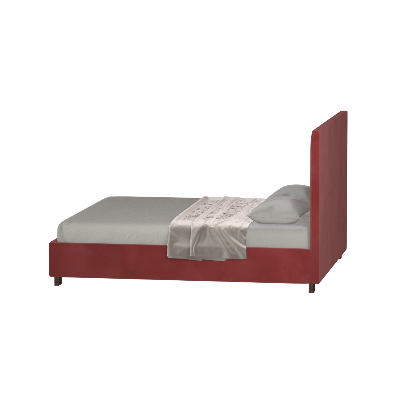 Ava High Headboard Bed in Luxe Fabric