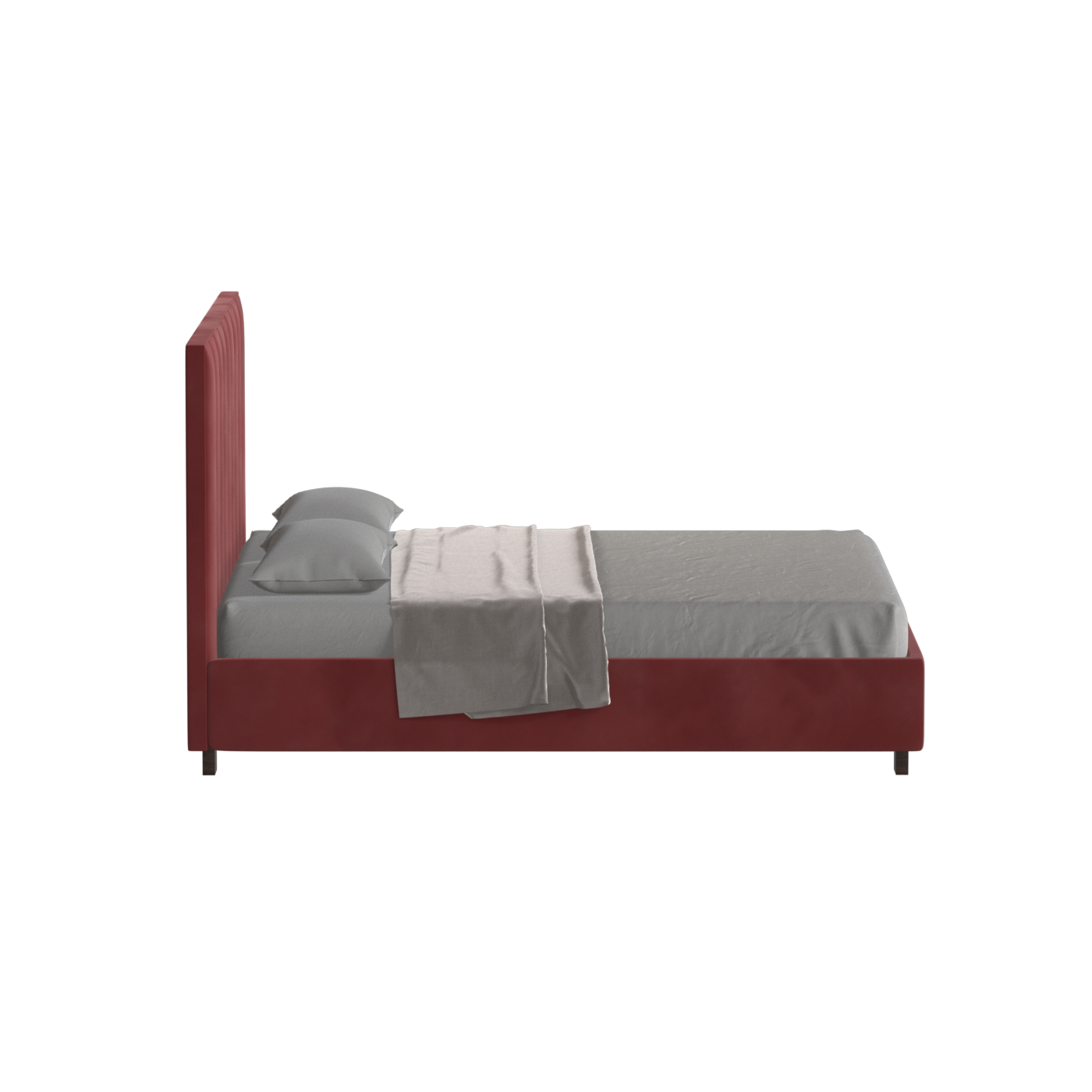Ava High Headboard Bed in Luxe Fabric