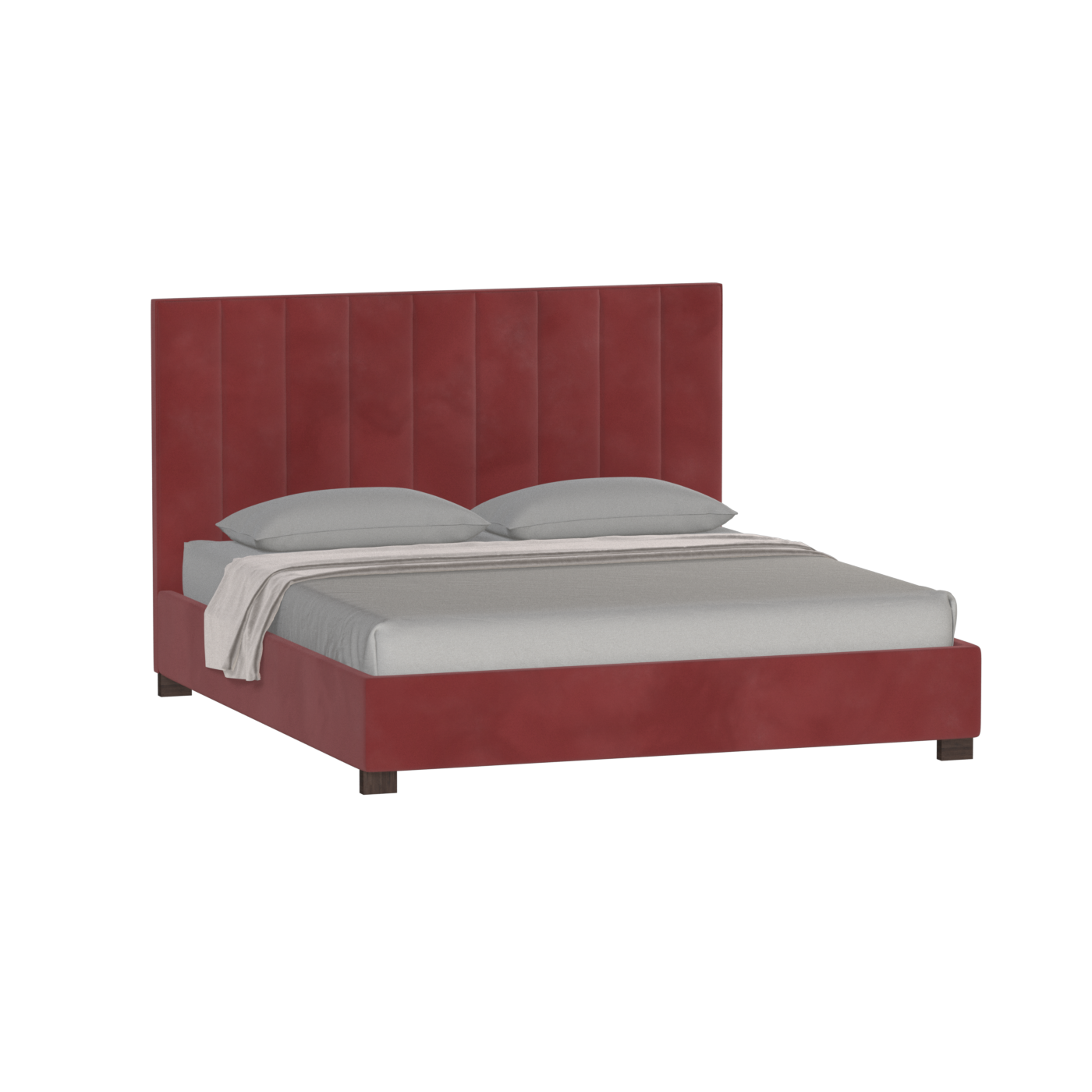 Ava High Headboard Bed in Luxe Fabric