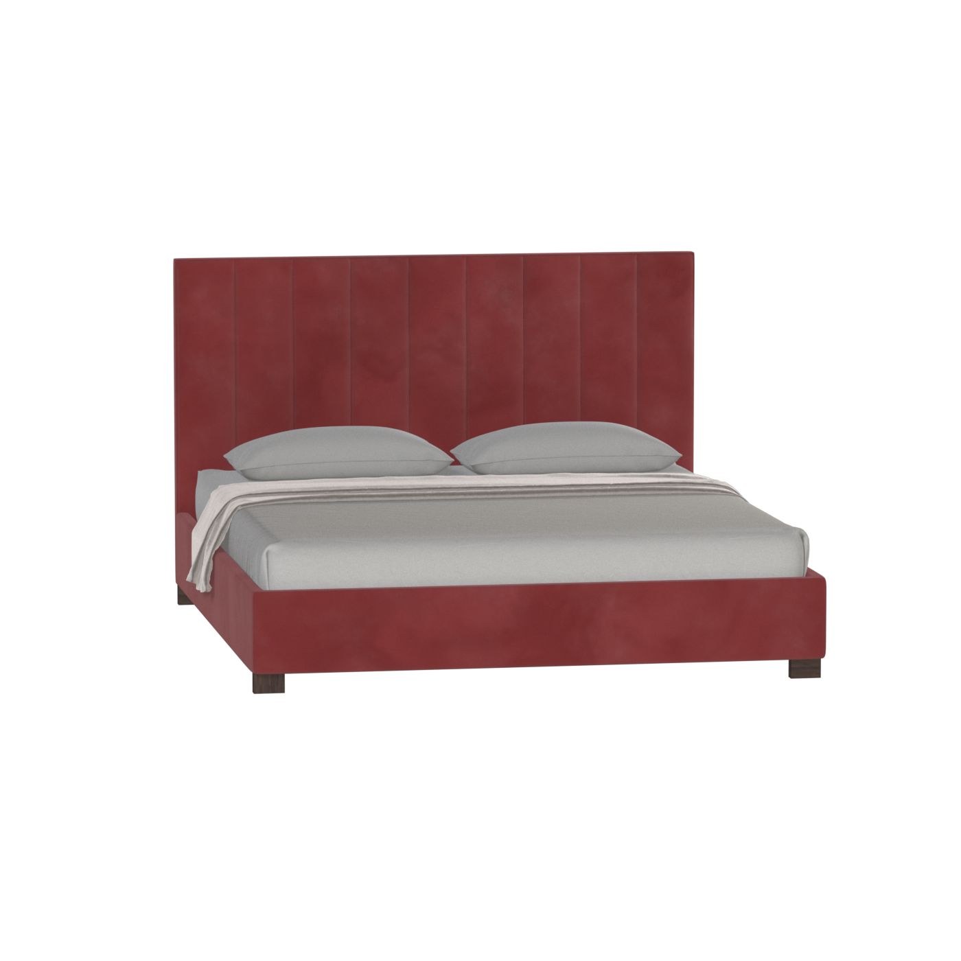 Ava High Headboard Bed in Luxe Fabric