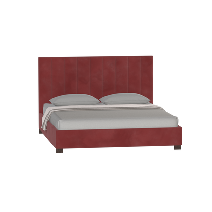 Ava High Headboard Bed in Luxe Fabric
