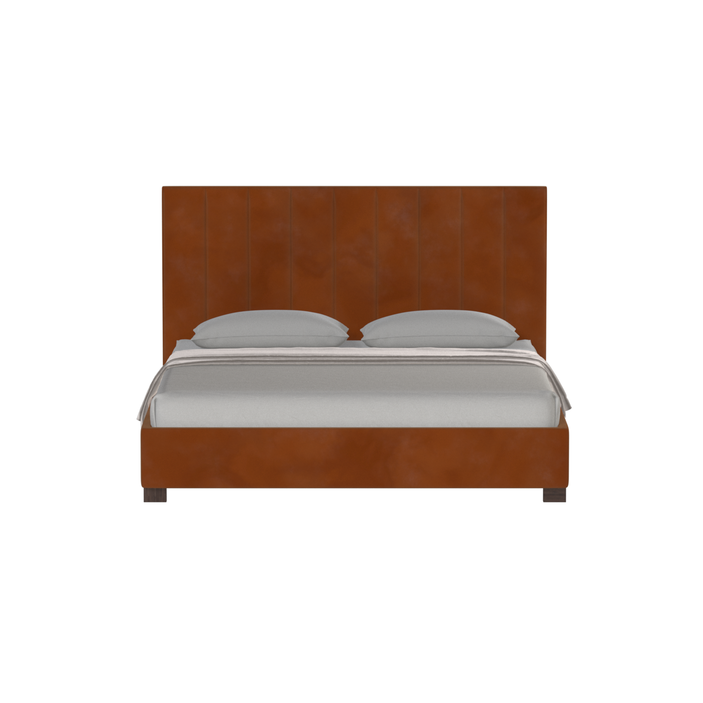 Ava High Headboard Bed in Luxe Fabric