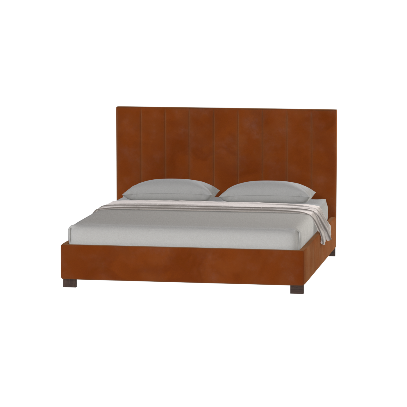 Ava High Headboard Bed in Luxe Fabric