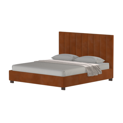 Ava High Headboard Bed in Luxe Fabric
