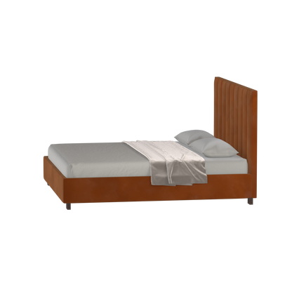 Ava High Headboard Bed in Luxe Fabric