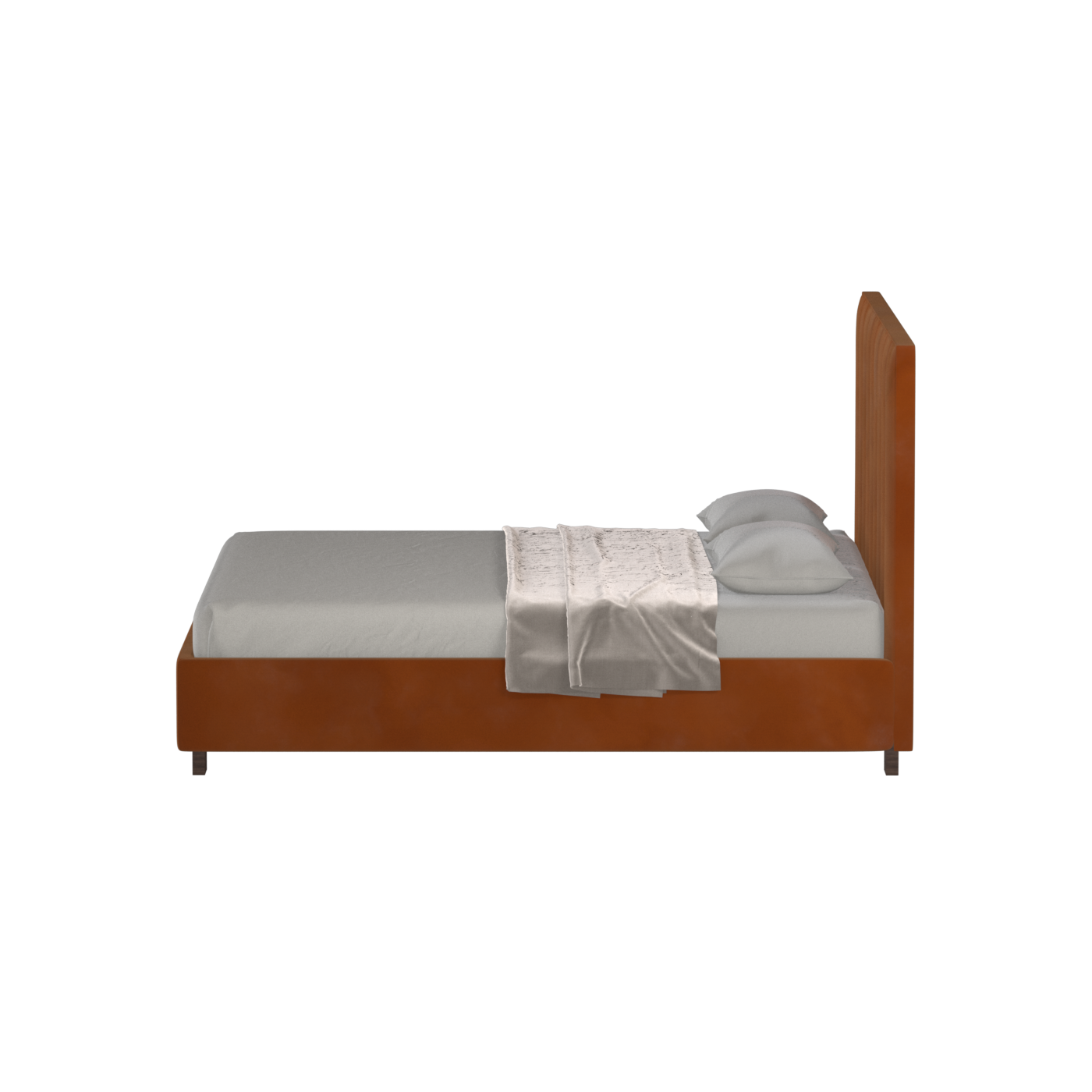 Ava High Headboard Bed in Luxe Fabric