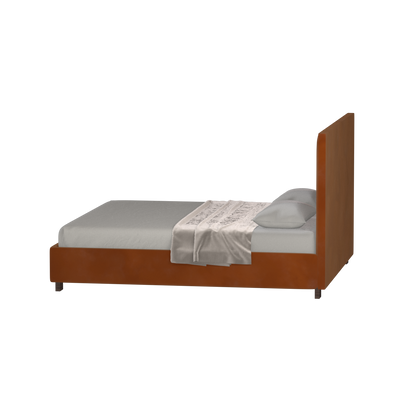 Ava High Headboard Bed in Luxe Fabric