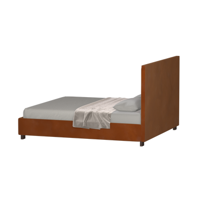 Ava High Headboard Bed in Luxe Fabric