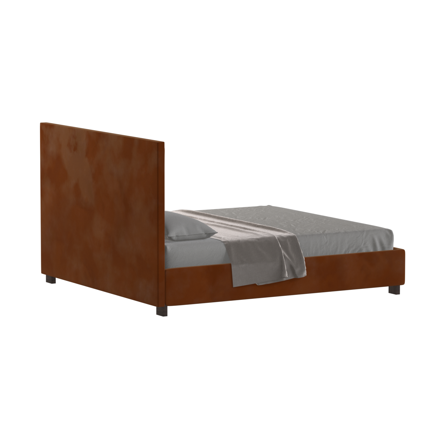 Ava High Headboard Bed in Luxe Fabric